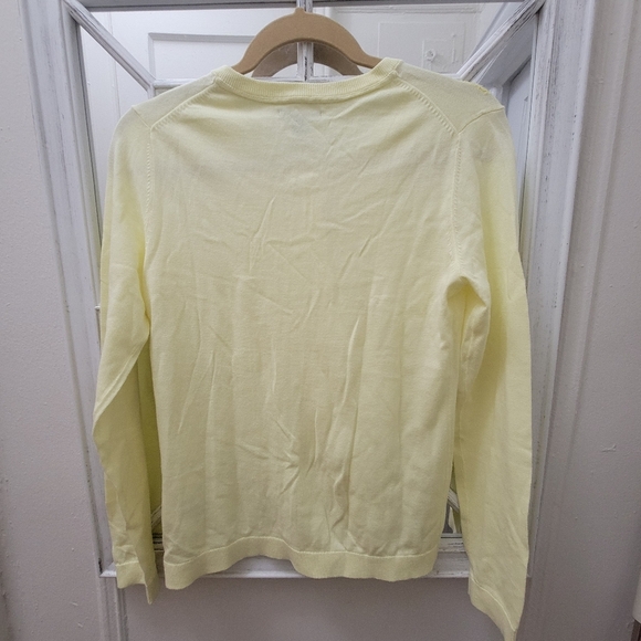 Tommy Hilfiger Butter Yellow Cardigan NWT Preppy Schoolgirl Cottagecore - Picture 4 of 9